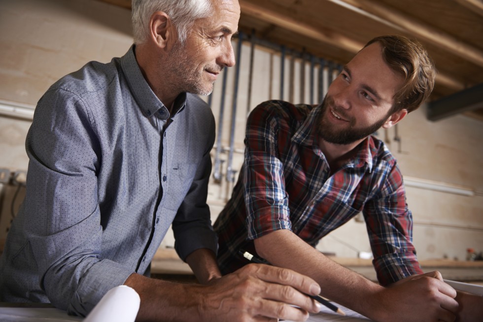 Image Represents A Son Talking To His Father About His Health